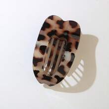 Medium Leopard Print Acrylic Octagonal Hair Claw Clip, Minimalist Style Hair Accessory For Work Hairstyles,Hair Clip,Birthday - Multicolor - View 8