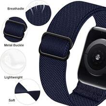 38mm/40mm/41mm/42mm/44mm/45mm/49mm 尼龙弹性表带，带表扣，兼容 Series 1-6 - 彩色 - 查看 4