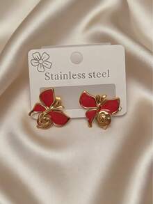1 Pair 304 Stainless Steel Butterfly Drop Earrings For Women, Delicate, Luxury, Elegant, Retro, Suitable For Daily Wear, Outings, Mother's Day Gift - Butterfly - View 7
