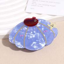 1个休闲街头风新款卡通爪夹醋酸纤维发夹，优雅水钻镶嵌发爪发饰 - 彩色 - 查看 13