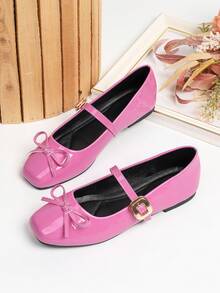 Wide Toe Box Mary Jane Shoes, New Arrival Versatile Design Suitable For All Seasons, Size 34-44 - Pink - View 3