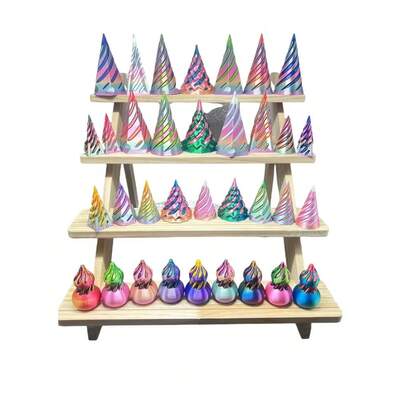 3D-Printed Spiral Conical Stress-Relief Toys, Stress-Relieving Rotating Pyramid Desk Toys, Sensory Stress-Relief Spinning Tops Suitable For Both Teenagers And Adults.