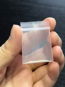100个透明可重复密封塑料袋，2毫米厚透明自锁袋，可重复使用的小型收纳袋，适用于珠宝、戒指、耳环、硬币、小物件、派对和礼品包装，迷你拉链袋 - 無色 - 查看 10