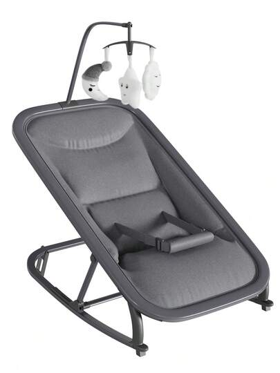 Gaderth 2-In-1 Baby Bouncer & Rocker Seat, 3-Position Reclining, Portable & Foldable Design, Machine-Washable Seat Pad, Lightweight Aluminum Frame, For Newborns & Infants 0-12 Months