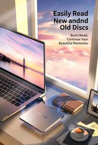 Lenovo External USB Optical Drive, Universal DVD/CD Burner For Laptops And Desktops, Slim And Portable, Fast Read And Write Speeds, Intelligent Noise Reduction, Compatible With PC/Tablet/Mac Systems, Plug And Play Portable Optical Drive. - View 6