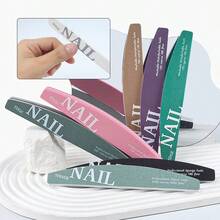 MyAoKuE-Up 10 Pcs Professional Crescent-Shaped Nail Files Set, Professional Double-Sided Scale Sanding Strips, Suitable For Minimalist Nail Art And Nail Salons, Sturdy And Durable, Essential Tools For Nail Art. - Multicolor - View 3