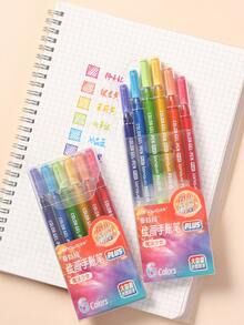 Longer Professional Acrylic Paint Stylus Pen Enhanced Version, Large Capacity Metal Glossy Pen Refill, 1.0mm Stainless Steel Nib Design, Smooth Flowing Ink, Suitable For Student Painting, Note-Taking, Back To School Essential - Multicolor - View 12