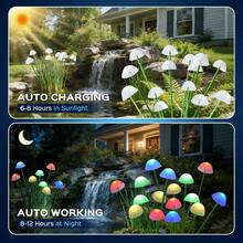 1pc Outdoor Solar Jellyfish Garden Light, Colorful LED Solar Powered Mushroom Flower Landscape Light, Suitable For Outdoor Patio, Walkway, Garden, Corridor, Backyard, Lawn, Decorative Gift - Mushroom - View 6