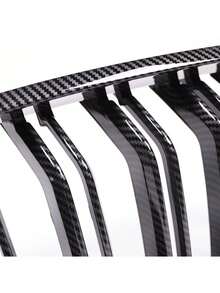 Carbon Pattern Double Slats Front Kidney Grille For BMW 5 Series F10/F11/F18 2010-2017 - ABS Replacement Grills - 2 Pcs Set - View 7