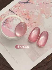 2026新年情人節禮物，12ml容量新款玻璃珠桃花裸粉夢幻貓眼凝膠指甲油，適合所有季節。需要底層塗料和頂層塗料，需要UV固化，植物基凝膠套裝，適合初學者 - 彩色 - 查看 20