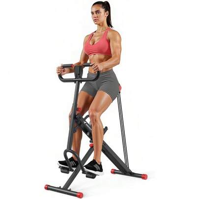 Squat Machine, R07 2 In 1 Squat Rowing Machine, Easy Setup & Foldable Exercise Equipment, Glute Trainer Machine, Glutes & Leg Home Workout Machine