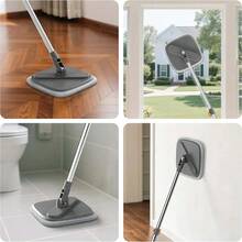 Spin Mop And Bucket System, Microfiber Spin Mop With Bucket Set, Self Wringing Cleaning Mop With 360° Rotating Head, Easy Wring Floor Cleaning Mop Kit For Home Kitchen Hardwood Laminate Tile Ceramic Marble Floors Household Cleaning Tool - A - 查看 4