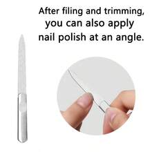 4 Peças Conjunto de Cortador de Unhas e Ferramentas de Manicure em Aço Inoxidável Profissional, Kit de Cuidados com Unhas e Pés Multifuncional com Lâminas Afiadas e Design com Mola, Inclui Lima de Unhas, Empurrador de Cutícula, Cortador de Cutícula, Ideal para Cuidados em Casa - Estilo de bico fino - Visão 10