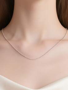 Dây chuyền bạc 925 họa tiết bầu trời sao lấp lánh đính đá Zirconia, kiểu đeo nhiều lớp, không gây dị ứng, thích hợp làm quà tặng Valentine, đeo hàng ngày hoặc dự tiệc. - Bạch kim - Xem 3