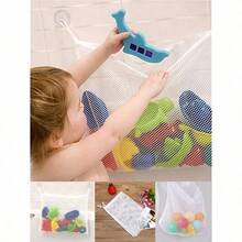 Bath Toy Storage Net - Large Capacity Hanging Bag With Suction Cup,Quick Drying Toy Drainer With Suction Cup Hook, Bath Toy Storage Bag, Bathtub Toy Organizer Shelf. These Versatile Mesh Bags Can Easily Store Bath Toys For Baby And Toddlers. - Multicolor - View 3