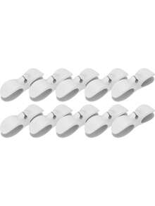 20/15/10/8/6/1pcs Set, No Drill Adhesive Cable Organizer Clips, Kitchen Appliance Cord Management, Desktop Data Cable Clips, Home Wire Winder Clips, Kitchen Accessories, Home Supplies, July 4th, Room Decor, Storage Room, Kitchen Organizer, Camping, Laundry Room Accessories, Desktop Decor, Storage Rack, Kitchen Supplies, Kitchen Decor, Kitchen Essentials, Kitchen - White - View 8