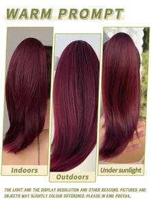 12-14 Inch Short Ponytail Hair Extensions, Women's Synthetic Straight Clip-In Ponytail Wig, Fluffy Daily Ponytail (Natural Red) - Burgundy - View 9