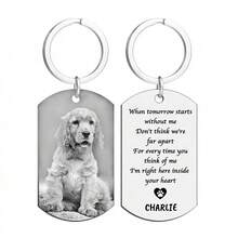 Custom Photo Keychain, Customizable Character Image Photo And Name Keychain, Keychain Decorative Pendant, Double-Sided Integrated Engraving, Lightweight Minimalist Keychain Key Ring, Unique Personalized Photo & Text Keychain, Stainless Steel Jewelry, Bag & Car Accessories Gift - Multicolor - View 9