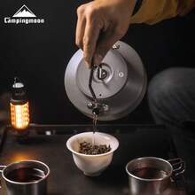 CAMPINGMOON 0.8L, 1L, 1.5L Outdoor Camping Teapot Large Capacity Portable Aluminum Alloy Coffee Pot - Grey - View 4