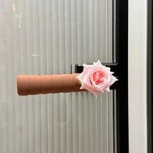 1/2件装装饰门把手套,仿棕色玫瑰花柔软保暖防撞保护套,通用门锁套,布艺门把手保护套 - 查看 15