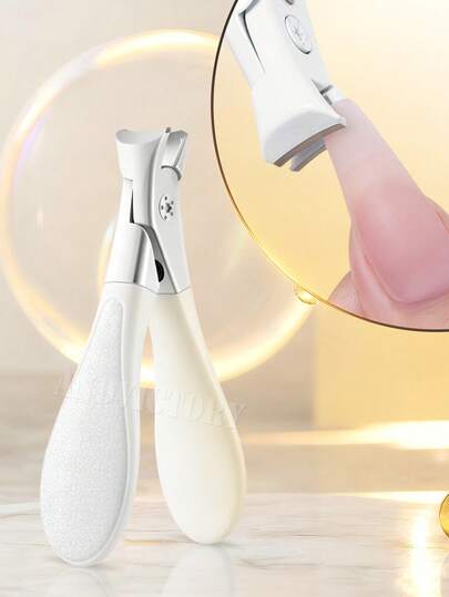 ANDVICTORY 1 chiếc bấm móng tay có khay hứng móng, chống bắn tóe, phụ kiện kéo cắt móng chuyên nghiệp, dụng cụ tỉa móng cho nam và nữ.