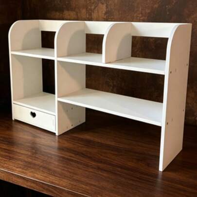 Kệ để bàn, giá đựng đồ văn phòng, tủ đựng sách để bàn gia đình, giá đựng đồ lặt vặt ký túc xá.