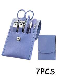 Bộ dụng cụ làm móng 7/10/12/18/30 món, bao gồm kìm cắt móng, kéo cắt móng, dụng cụ tỉa móng chân mọc ngược, dũa móng, kìm cắt móng, dụng cụ làm đẹp cho cả nam và nữ. - Màu xanh lam - Xem 18