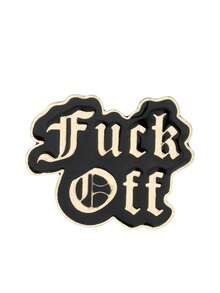 Punk Retro English Engraved Personalized Brooch Denim Badge - Multicolor - View 7