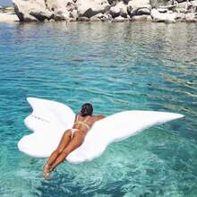 Inflatable Butterfly Wing Swimming Ring, PVC Extra Large Water Floating Bed, Angel Wing Ride - B - View 6