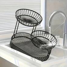 Senmeo 1Pc 3-Tier Metal Fruit Basket, Anti-Wobble Sturdy Storage Rack, Kitchen/Living Room/Party Display, Mother's Day - Vàng - Xem 9