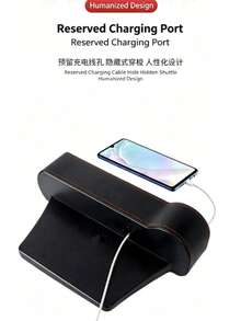 1个26 x 8 x 6厘米多功能汽车座椅收纳袋，防滑防掉落，安装简便，有助于减少驾驶分心，可放置手机、眼镜、钥匙和其他汽车配件，时尚眼镜盒车载收纳盒 - 車上夾縫收納盒 - 查看 8