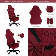 SARAFLORA - Fundas elásticas para sillas de juegos lavables para sillón silla giratoria silla de juegos silla de computadora color burdeos XL - Borgoa - Ver 1