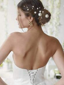 Bộ 18 chiếc kẹp tóc ngọc trai hình chữ U, kiểu dáng đơn giản hàng ngày, thích hợp cho tiệc cưới, tiệc chiêu đãi, phụ kiện tóc cô dâu. - Nhiều màu - Xem 6