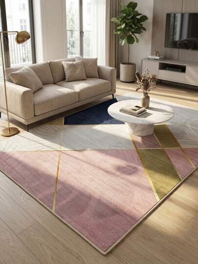 1 pieza Alfombra de área de lana sintética, alfombra vintage suave para sala de estar, dormitorio, comedor, entrada de oficina, decoración del hogar