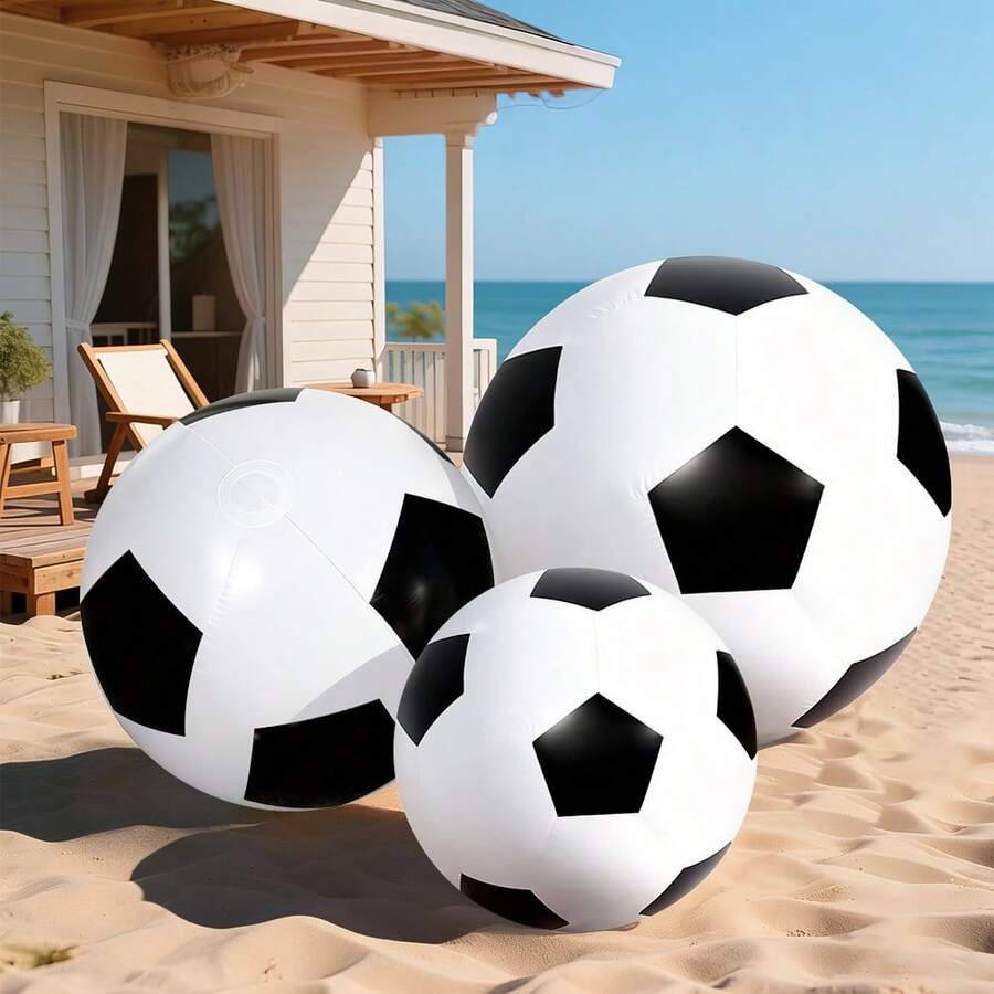 1 buah Bola Sepak Tiup Raksasa Bahan PVC Bola Pantai Kreatif Cocok Untuk Pantai, Rumput, Pesta Luar Ruangan, Alat Peraga Permainan, Dekorasi Pesta - Bola sepak besar - View 1