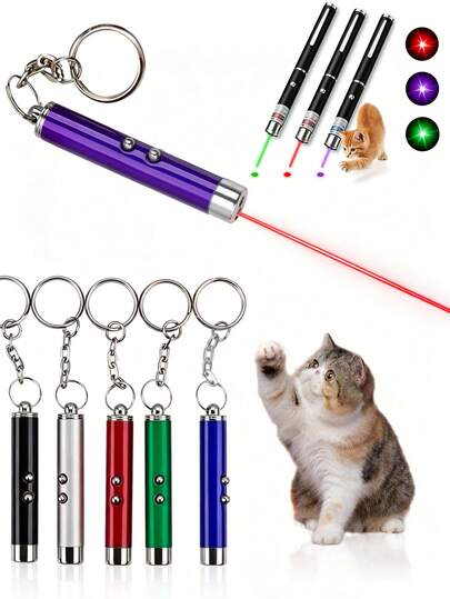 便携式激光笔猫玩具，宠物训练互动玩具，红色激光笔，猫玩具，迷你尺寸