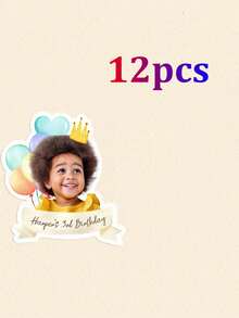 12/24/36/48pcs Birthday Stickers, Personalized Birthday Stickers, Customized Children's Birthday Stickers, Back To School - Multicolor (Balloon) - View 11