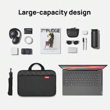 Lenovo B14 Black 16‑Inch Laptop Sleeve, Dual‑Layer Water‑Repellent Shock‑Resistant Laptop Bag, Hand & Shoulder Carry - View 7