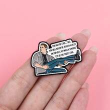 1 chiếc ghim cài áo in khẩu hiệu, ghim cài áo tráng men độc đáo - huy hiệu cá nhân hóa cho ba lô và quần áo. - màu đen - Xem 9