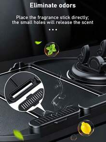 1件装多功能车载防滑垫，可作手机支架、仪表盘储物架、眼镜架和停车卡夹 - A - 查看 7