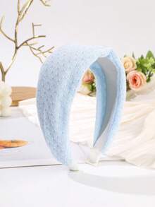 1pc Candy Color Knitted Texture Wide Headband, Sweet & Versatile For Spring/Summer, Girlfriend/Mother's Day Gift Hair Band Diadema Hair Hoop,Travel,Birthday - Multicolor - View 7