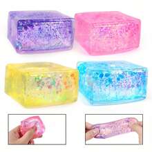1pc Aurora Malt Candy , Soft Squeeze Toy, Slow Rebound, Soft Texture, Comfortable Squeezing Feel, Soft Spongy Squeeze Ball, Stress Relief Squeeze Toy, Finger Pressure Relief Squeeze Ball, Handmade Soft Gel Squeeze Toy, Effectively Relieve Stress And Anxiety. Daily Essential. Holiday Gift (Random Color) - Multicolor - View 2