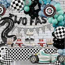 2nd Birthday Boy Car, Racing Theme Party Decorations - 2 Balloons, Cake Topper - Multicolor - View 4