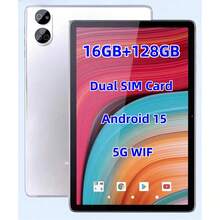 TenYide 10.1 Inch Tablet Suitable For Children Learning/Digital Drawing/Also Suitable For Adults, Android System, 128GB/256GB Storage Version, Dual SIM Card Function, Supports Bluetooth/GPS/WIFI And Other Functions, Suitable For Video Chat/Playing Electronic Games/Ultra Large Screen Phone - Light Grey - View 2