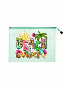 Transparent File Bag, Pvc Mesh Zipper Bag, A4 Data Bag With Beach Element Pattern, File Organizer - Transparent Plastic Envelope For Paper, Folders, Notebooks, Stationery - Perfect For Offices, Schools, Families, Travel - Waterproof Reusable Mesh Bag For Teachers, Students, Professionals - Perfect For Letter Paper, Homework, Receipts, Artworks - Lightweight And Transparent Storage Box, Inspection Bag, Project Folder, Mesh File Wallet - Multicolor - View 12