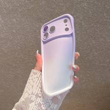 Ốp điện thoại hình kem ombre thời trang mới, tương thích với iPhone, phong cách tối giản cao cấp, phiên bản nữ độc quyền được yêu thích, nơ 3D tinh tế được trang trí bằng đá lấp lánh, cô gái ngọt ngào thanh lịch với phong cách sang trọng, tối giản sáng tạo chất lượng cao, phong cách độc đáo - Kem [màu tím-trắng chuyển sắc] - Xem 8