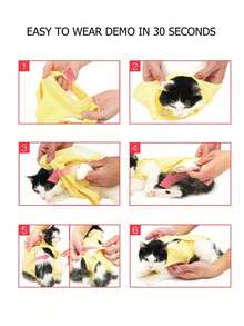 Post-Surgery Pet Suit, Breathable Anti-Lick Spay/Neuter Wear, Suitable For Cats & Dogs - Baby Blue - View 7