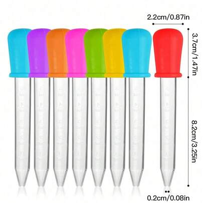 Botella cuentagotas de silicona de 5ml, suministros de laboratorio, útiles escolares para la temporada de regreso a clases