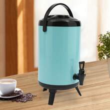 SanBouSi Insulated Beverage Container With Spout Cold And Hot Drink Dispenser For Parties - Blue - View 2