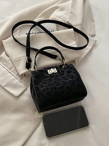 2024 Neue elegante Damen Umhängetasche, minimalistisches Design, vielseitiger Pendler-Chic Schultertasche, leichte Lässig Handtasche - Schwarz - Übersicht 3